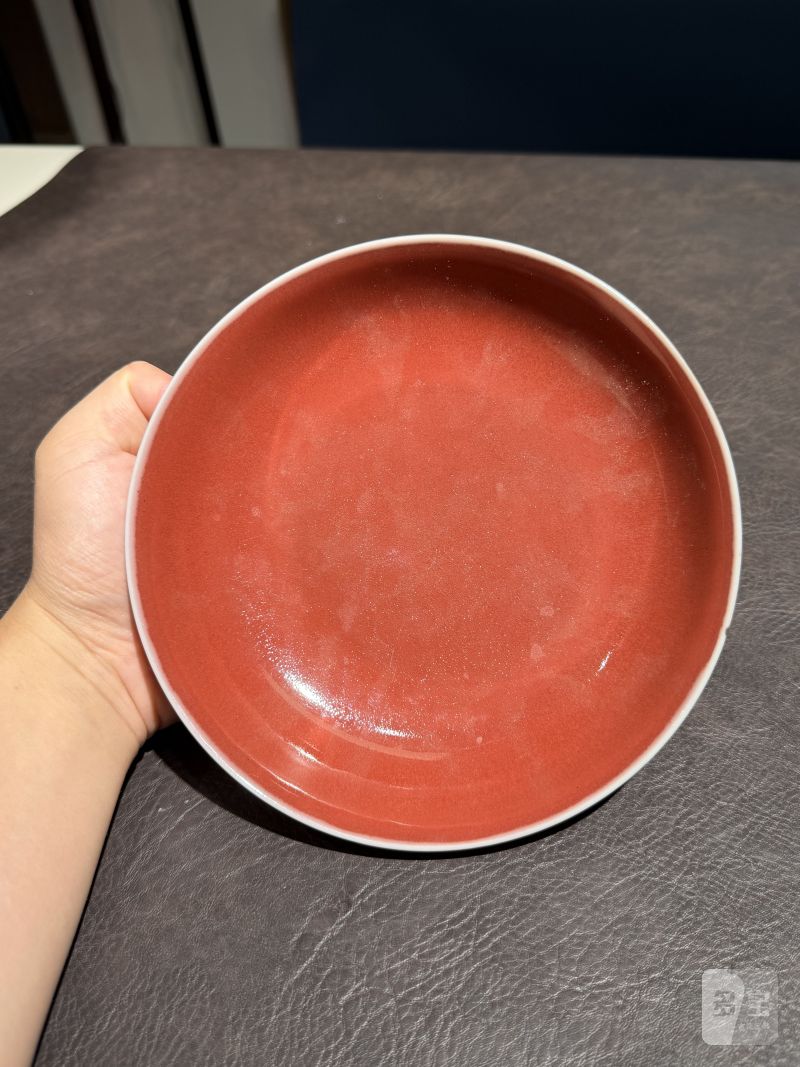 清乾隆 霁红釉盘 - 图5